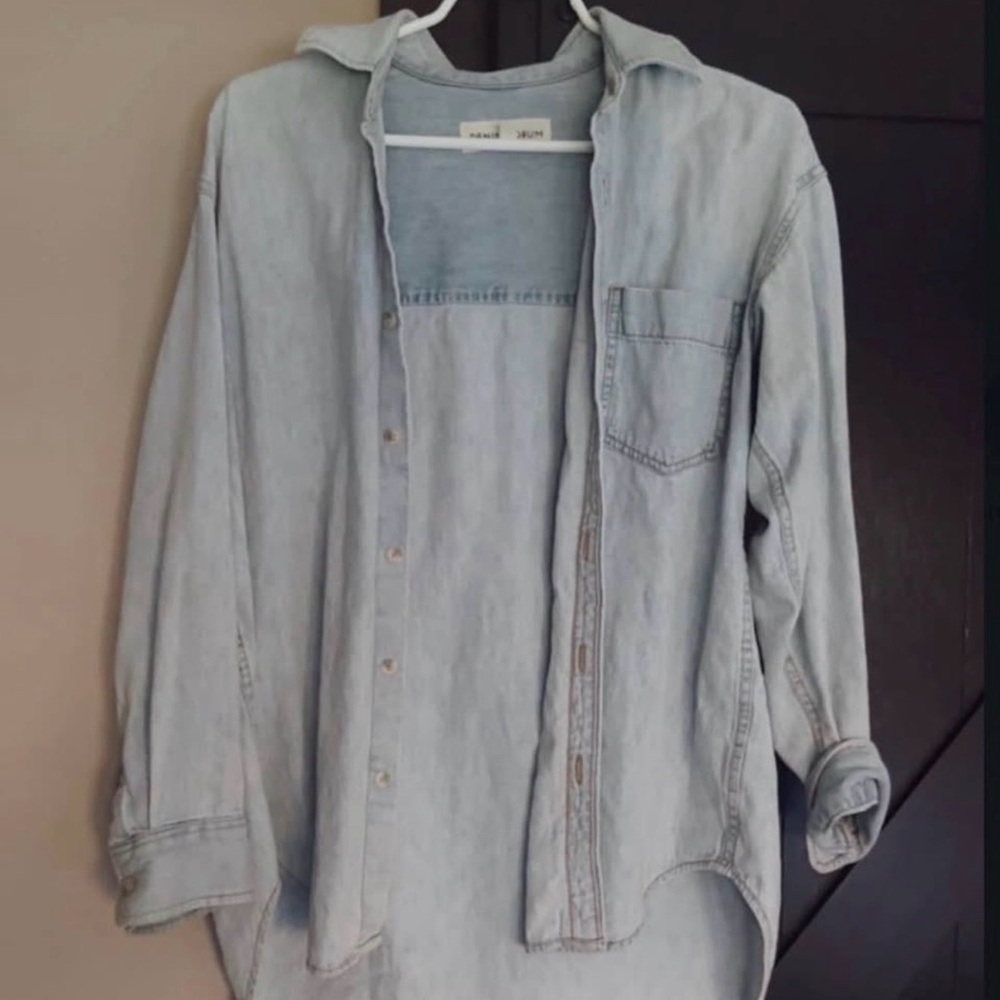 Denim Forum The 80’s comfy denim shirt xxs
